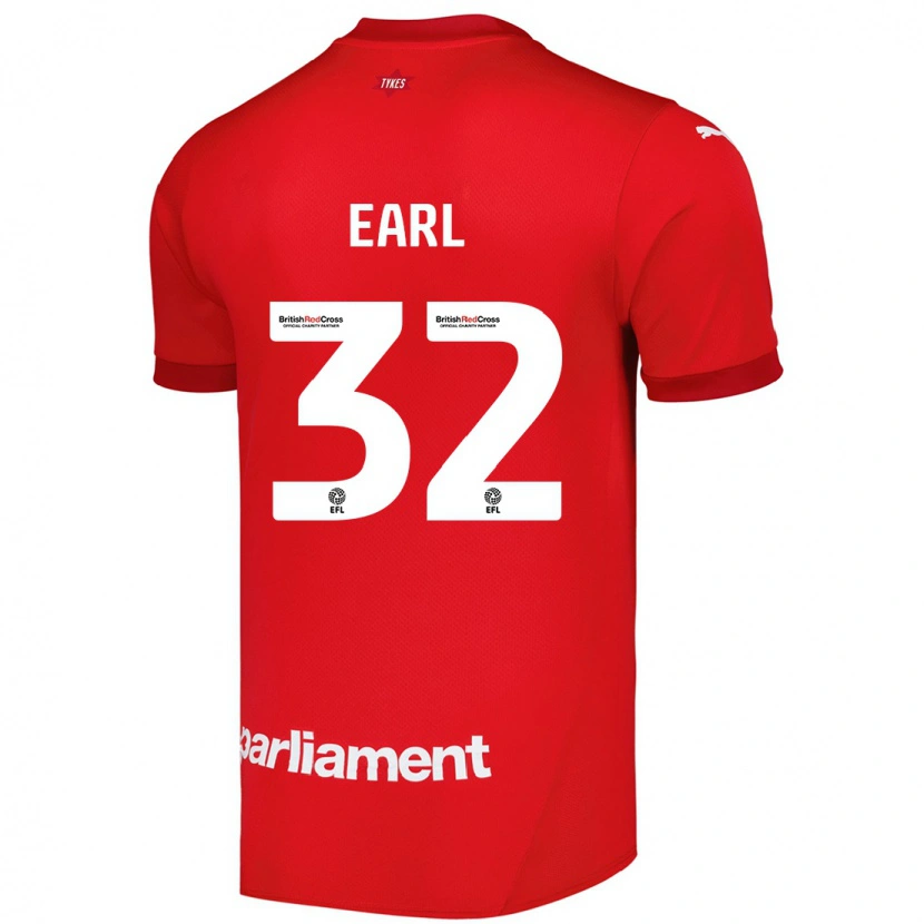 Danxen Homme Maillot Josh Earl #32 Rouge Tenues Domicile 2024/25 T-Shirt