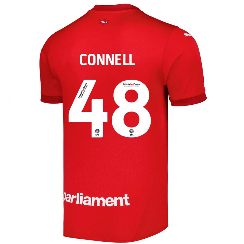 Danxen Homme Maillot Luca Connell #48 Rouge Tenues Domicile 2024/25 T-Shirt