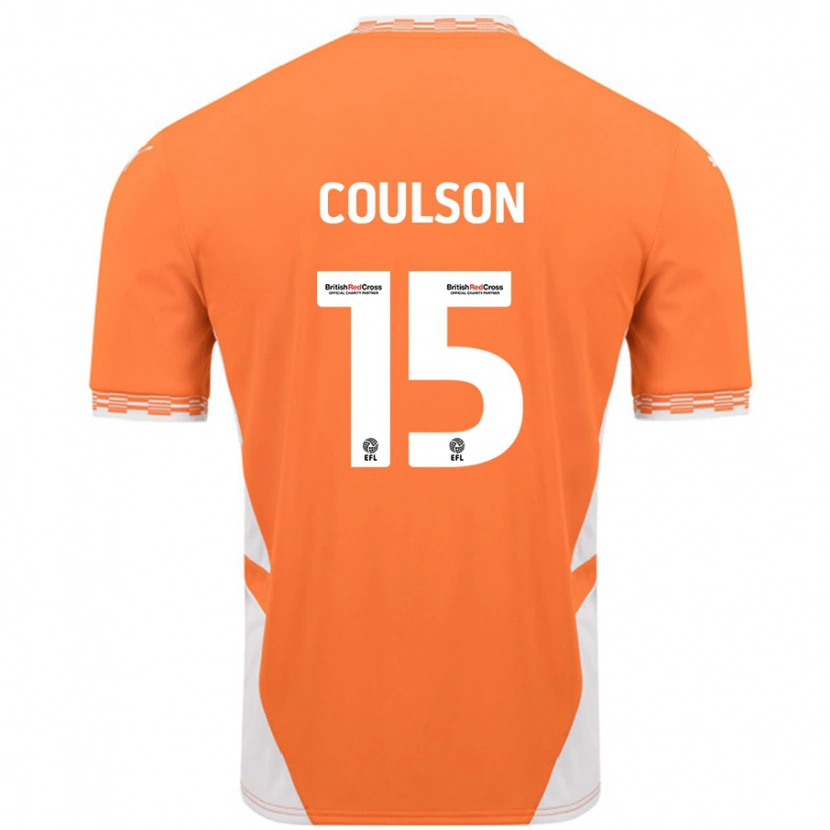 Danxen Homme Maillot Hayden Coulson #15 Orange Blanc Tenues Domicile 2024/25 T-Shirt