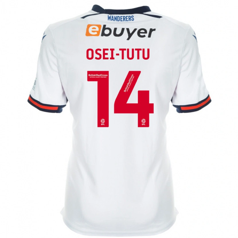 Danxen Homme Maillot Jordi Osei-Tutu #14 Blanc Tenues Domicile 2024/25 T-Shirt