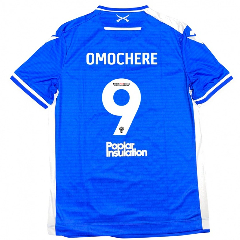 Danxen Homme Maillot Promise Omochere #9 Bleu Blanc Tenues Domicile 2024/25 T-Shirt