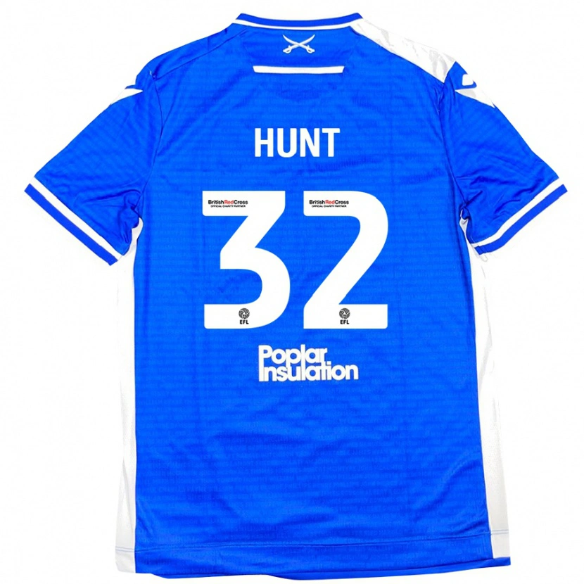 Danxen Homme Maillot Jack Hunt #32 Bleu Blanc Tenues Domicile 2024/25 T-Shirt