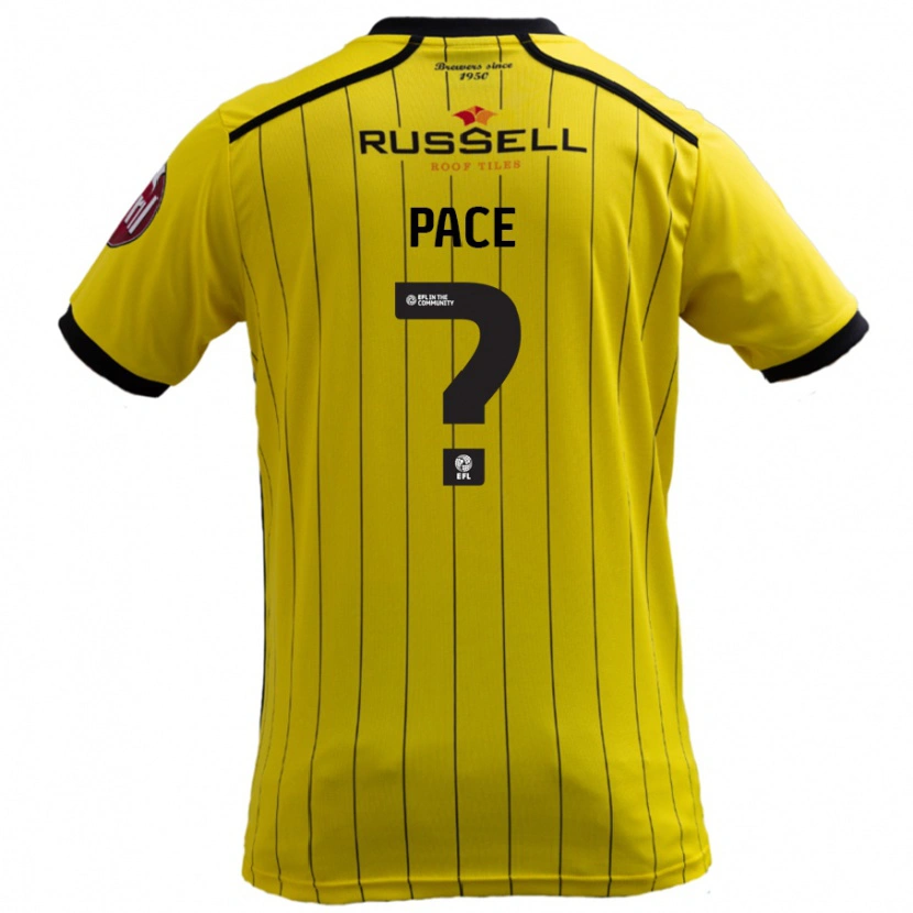 Danxen Homme Maillot Connor Pace #0 Jaune Tenues Domicile 2024/25 T-Shirt