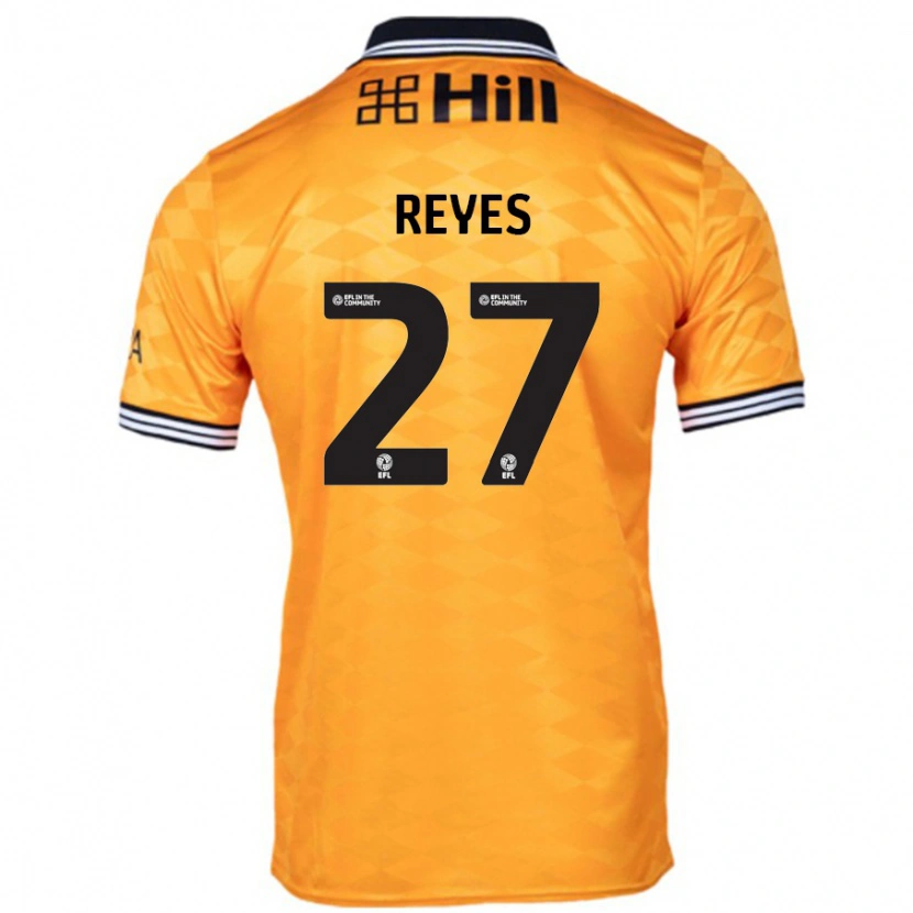 Danxen Homme Maillot Vicente Reyes #27 Orange Tenues Domicile 2024/25 T-Shirt