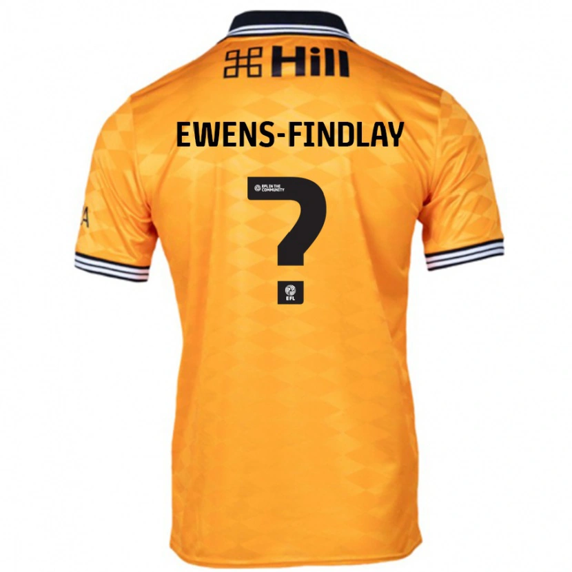 Danxen Homme Maillot Ty Ewens-Findlay #0 Orange Tenues Domicile 2024/25 T-Shirt