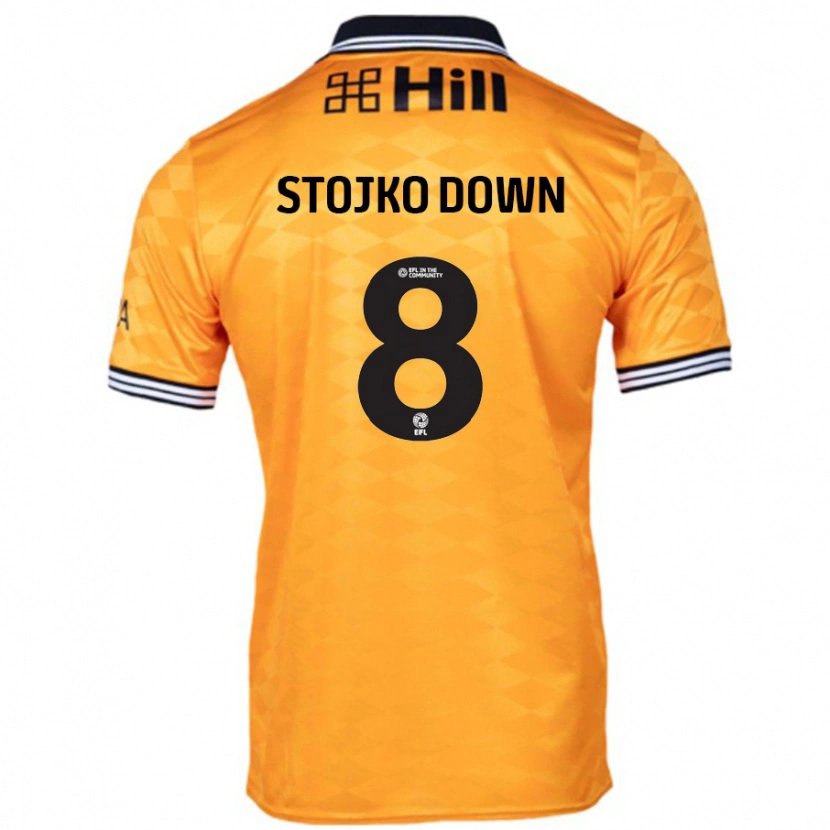 Danxen Homme Maillot Alysha Stojko-Down #8 Orange Tenues Domicile 2024/25 T-Shirt