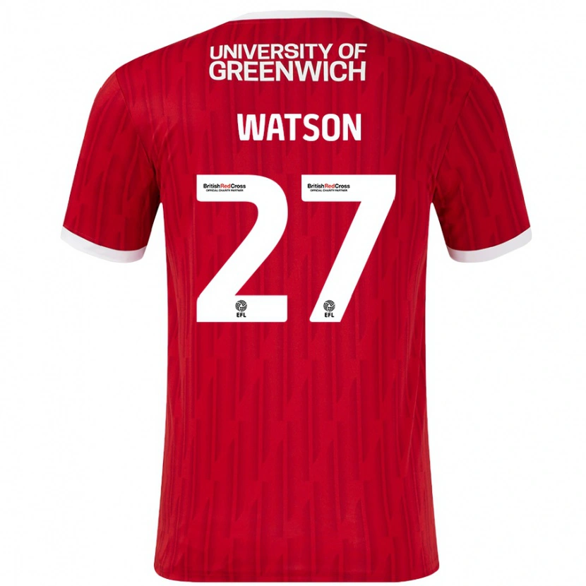 Danxen Homme Maillot Tennai Watson #27 Rouge Blanc Tenues Domicile 2024/25 T-Shirt