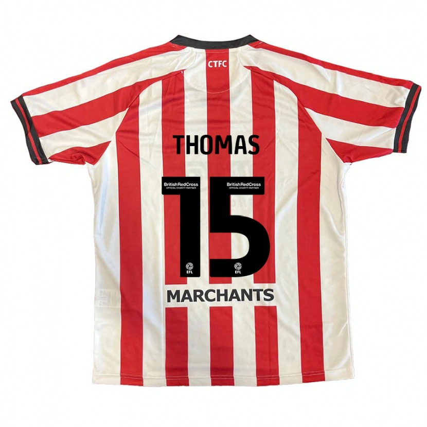 Danxen Homme Maillot Jordan Thomas #15 Rouge Blanc Tenues Domicile 2024/25 T-Shirt