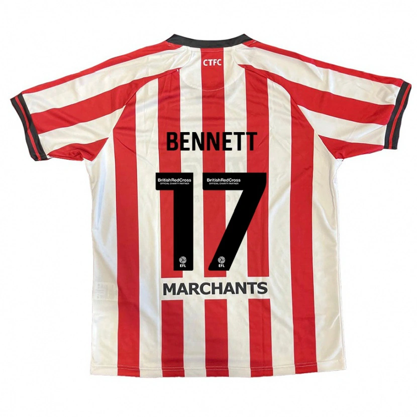 Danxen Homme Maillot Scot Bennett #17 Rouge Blanc Tenues Domicile 2024/25 T-Shirt