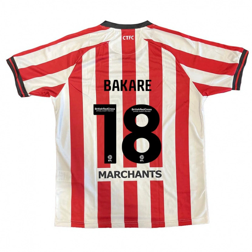 Danxen Homme Maillot Ibrahim Bakare #18 Rouge Blanc Tenues Domicile 2024/25 T-Shirt