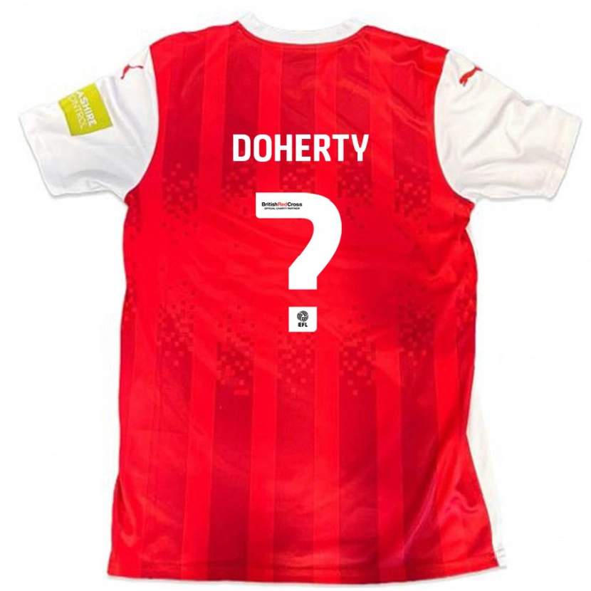 Danxen Homme Maillot Jack Doherty #0 Rouge Blanc Tenues Domicile 2024/25 T-Shirt