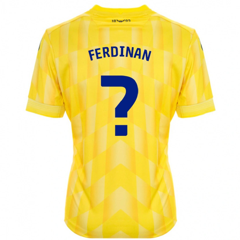 Danxen Homme Maillot Marselino Ferdinan #0 Jaune Tenues Domicile 2024/25 T-Shirt