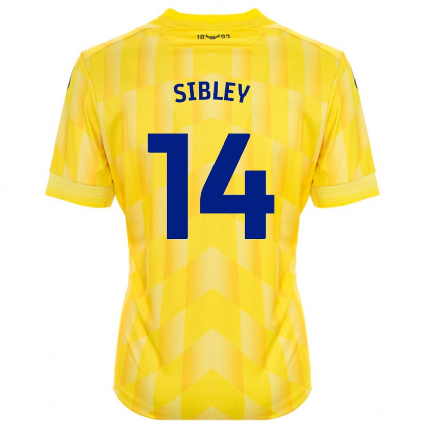 Danxen Homme Maillot Louie Sibley #14 Jaune Tenues Domicile 2024/25 T-Shirt