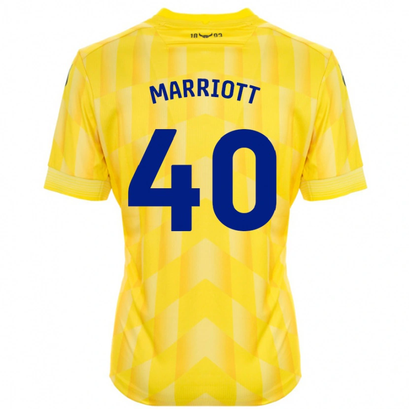 Danxen Homme Maillot Monty Marriott #40 Jaune Tenues Domicile 2024/25 T-Shirt