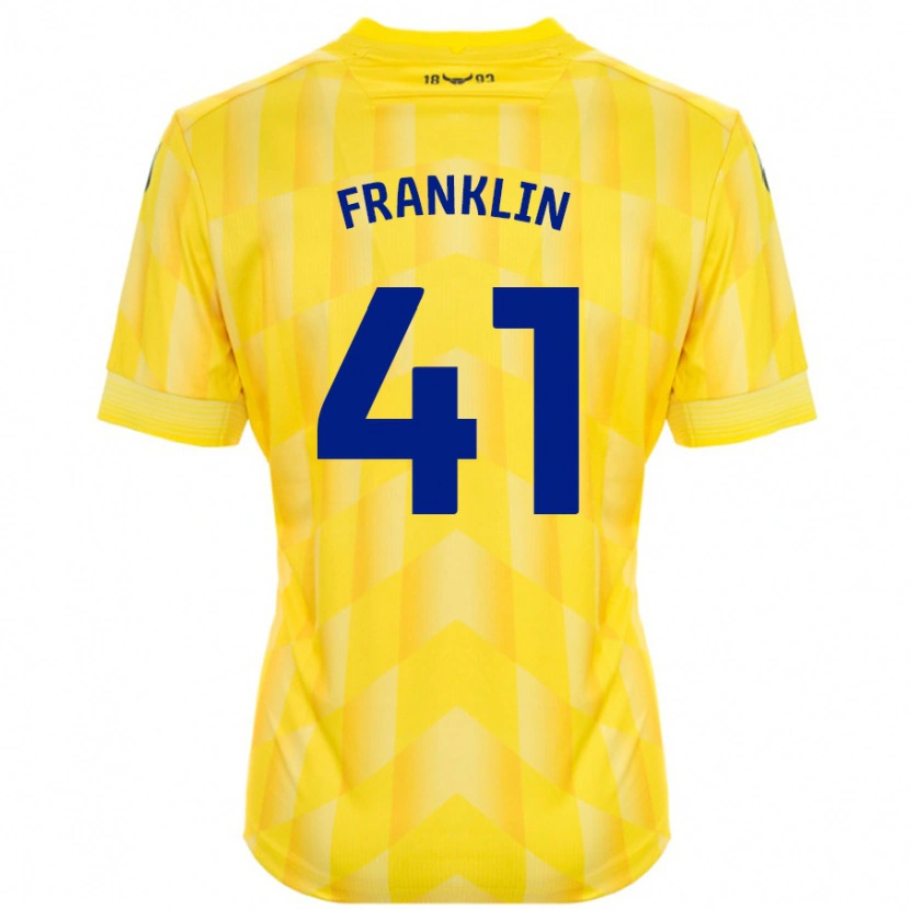 Danxen Homme Maillot George Franklin #41 Jaune Tenues Domicile 2024/25 T-Shirt