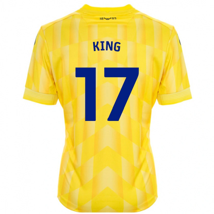 Danxen Homme Maillot Sarah King #17 Jaune Tenues Domicile 2024/25 T-Shirt