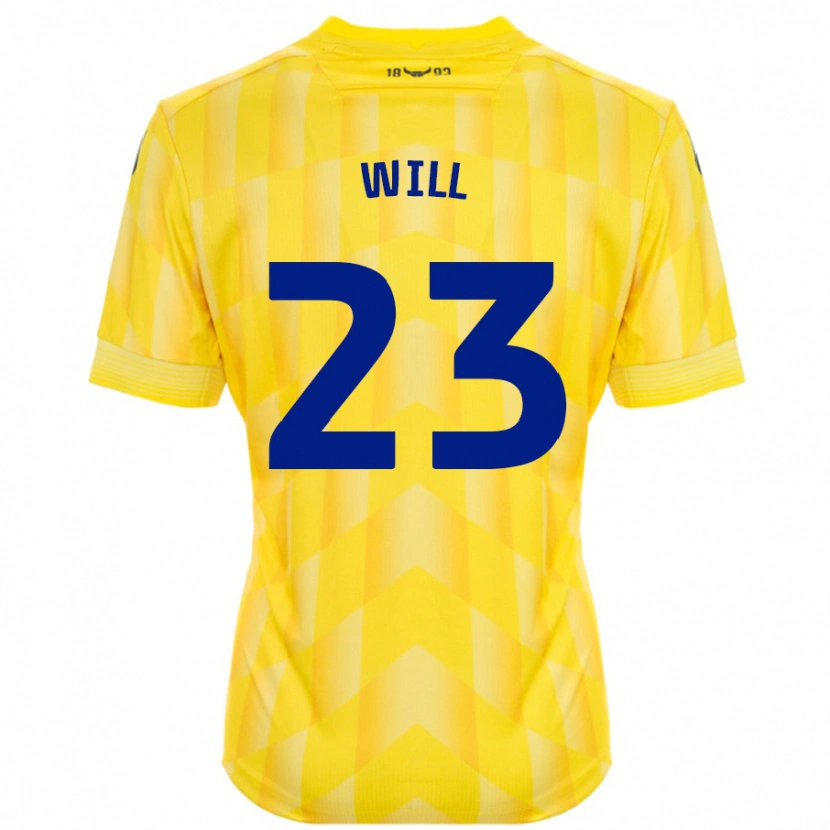 Danxen Homme Maillot Merrick Will #23 Jaune Tenues Domicile 2024/25 T-Shirt