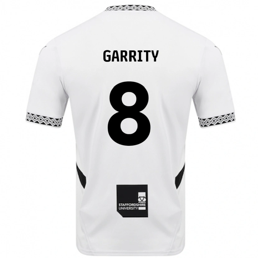 Danxen Homme Maillot Ben Garrity #8 Blanc Tenues Domicile 2024/25 T-Shirt