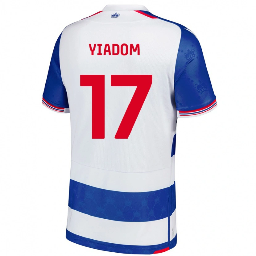 Danxen Homme Maillot Andy Yiadom #17 Bleu Blanc Tenues Domicile 2024/25 T-Shirt