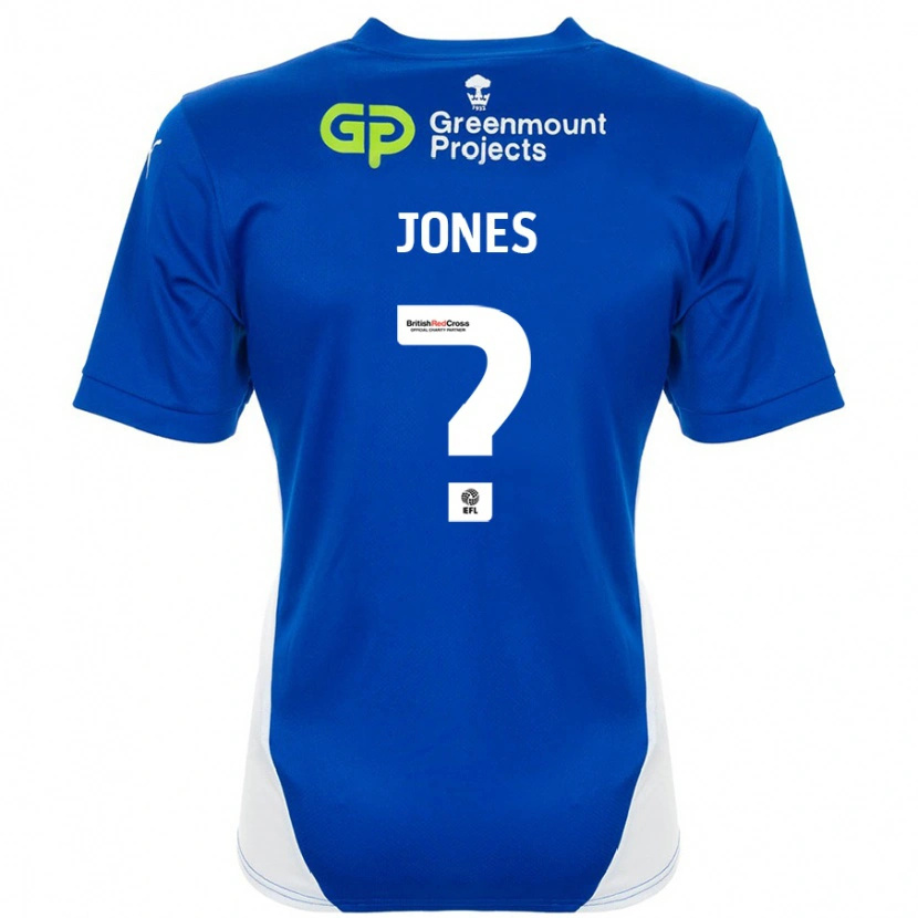 Danxen Homme Maillot Callum Jones #0 Bleu Blanc Tenues Domicile 2024/25 T-Shirt