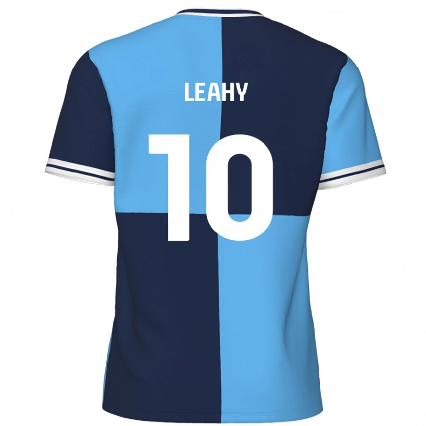 Danxen Homme Maillot Luke Leahy #10 Bleu Ciel Bleu Foncé Tenues Domicile 2024/25 T-Shirt