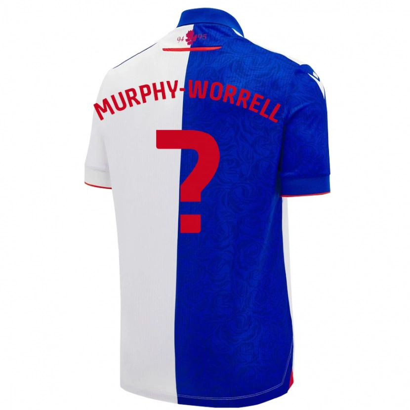 Danxen Homme Maillot Paul Murphy-Worrell #0 Bleu Ciel Blanc Tenues Domicile 2024/25 T-Shirt