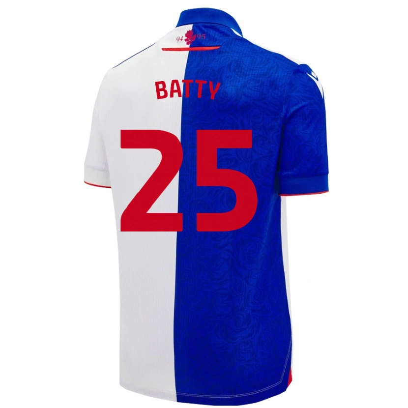 Danxen Homme Maillot Jake Batty #25 Bleu Ciel Blanc Tenues Domicile 2024/25 T-Shirt