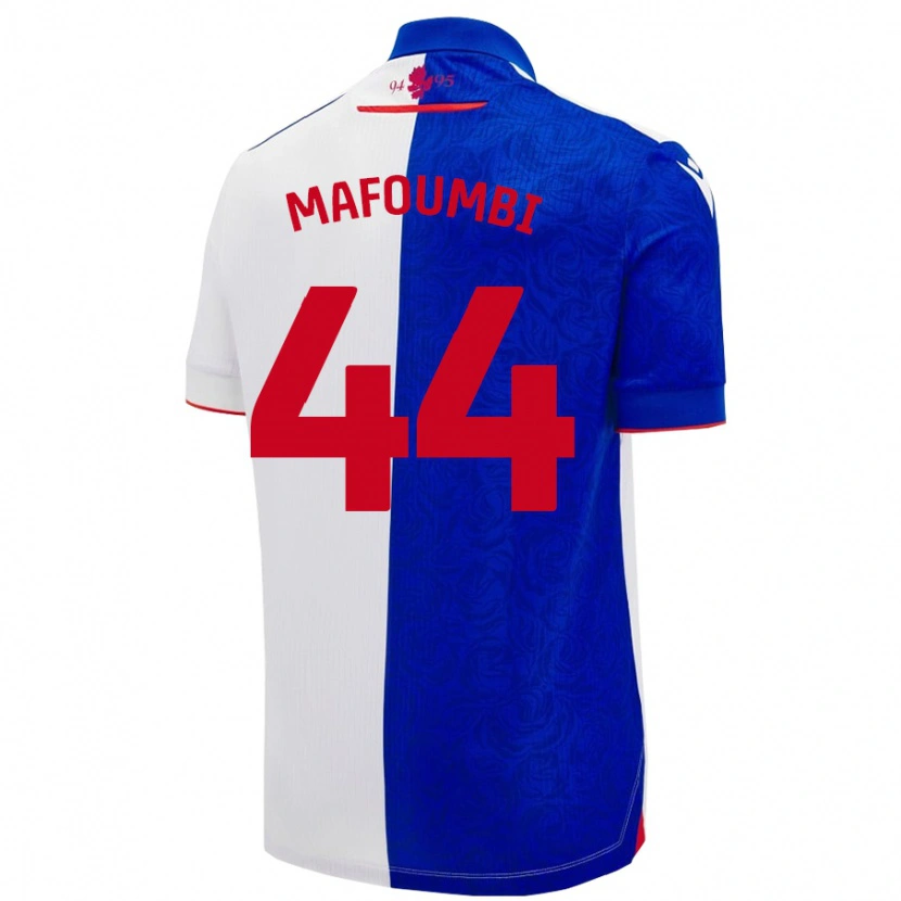 Danxen Homme Maillot Exaucé Mafoumbi #44 Bleu Ciel Blanc Tenues Domicile 2024/25 T-Shirt