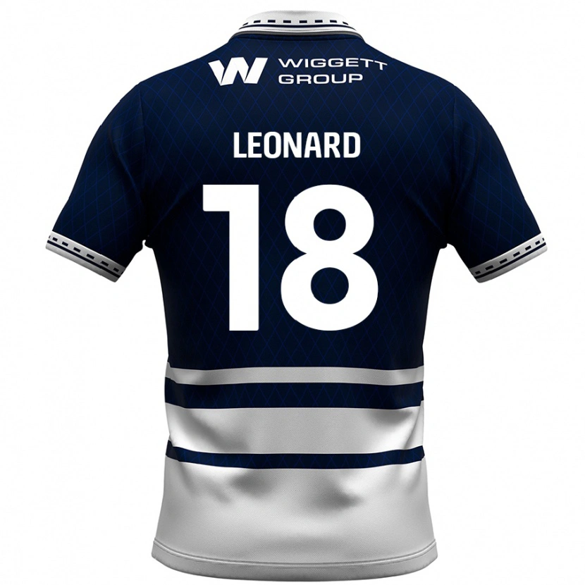 Danxen Homme Maillot Ryan Leonard #18 Bleu Marine Blanc Tenues Domicile 2024/25 T-Shirt