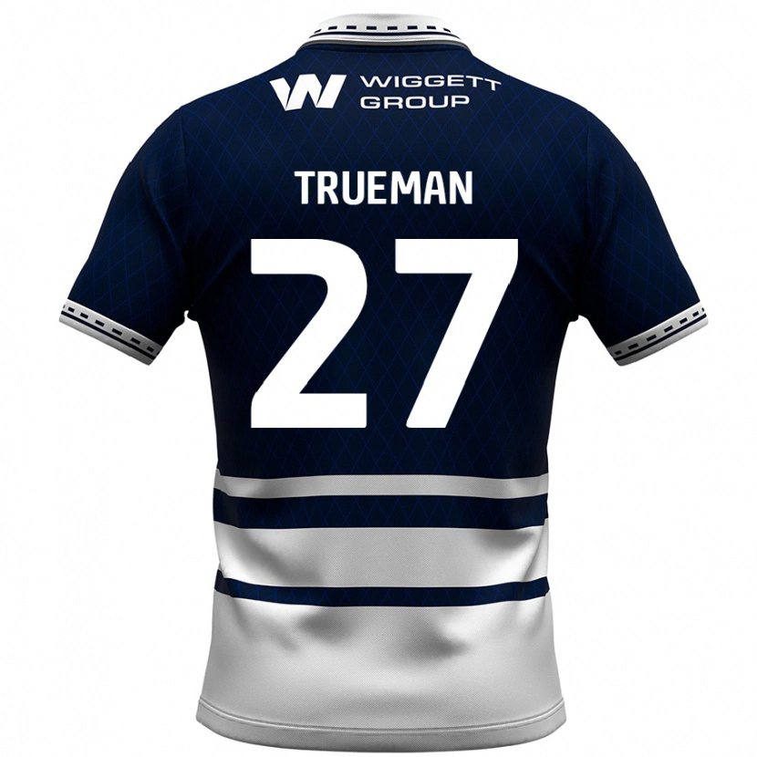 Danxen Homme Maillot Connal Trueman #27 Bleu Marine Blanc Tenues Domicile 2024/25 T-Shirt