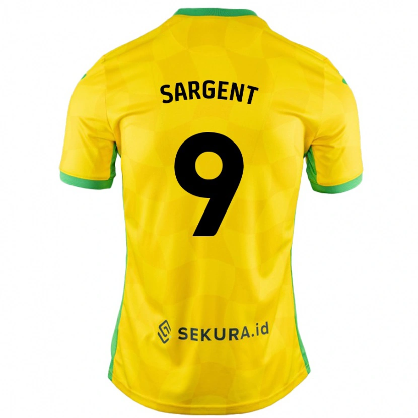 Danxen Homme Maillot Josh Sargent #9 Jaune Vert Tenues Domicile 2024/25 T-Shirt