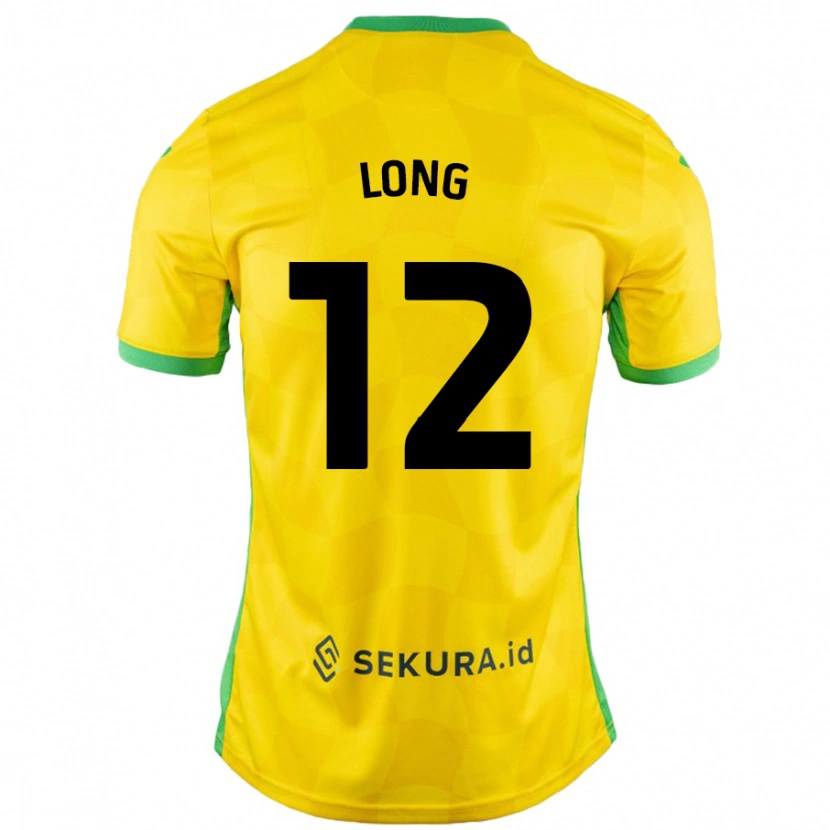 Danxen Homme Maillot George Long #12 Jaune Vert Tenues Domicile 2024/25 T-Shirt