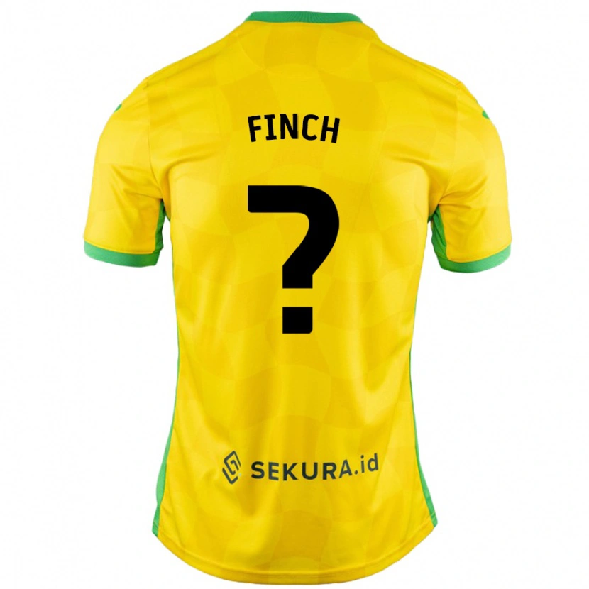 Danxen Homme Maillot Tom Finch #0 Jaune Vert Tenues Domicile 2024/25 T-Shirt