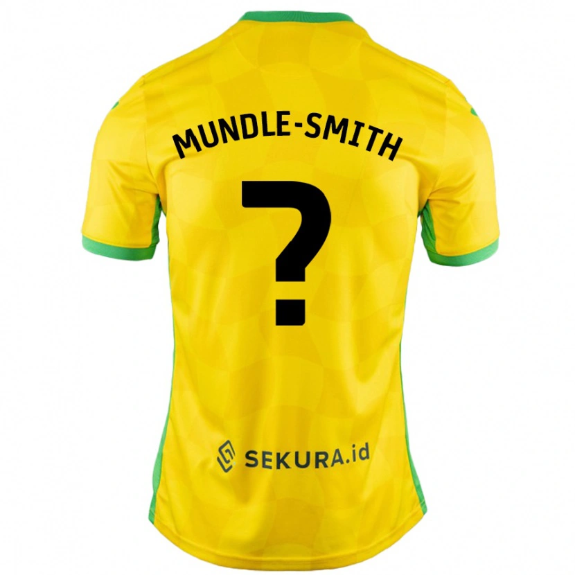 Danxen Homme Maillot Errol Mundle-Smith #0 Jaune Vert Tenues Domicile 2024/25 T-Shirt