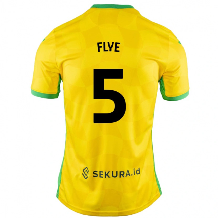 Danxen Homme Maillot Ceri Flye #5 Jaune Vert Tenues Domicile 2024/25 T-Shirt