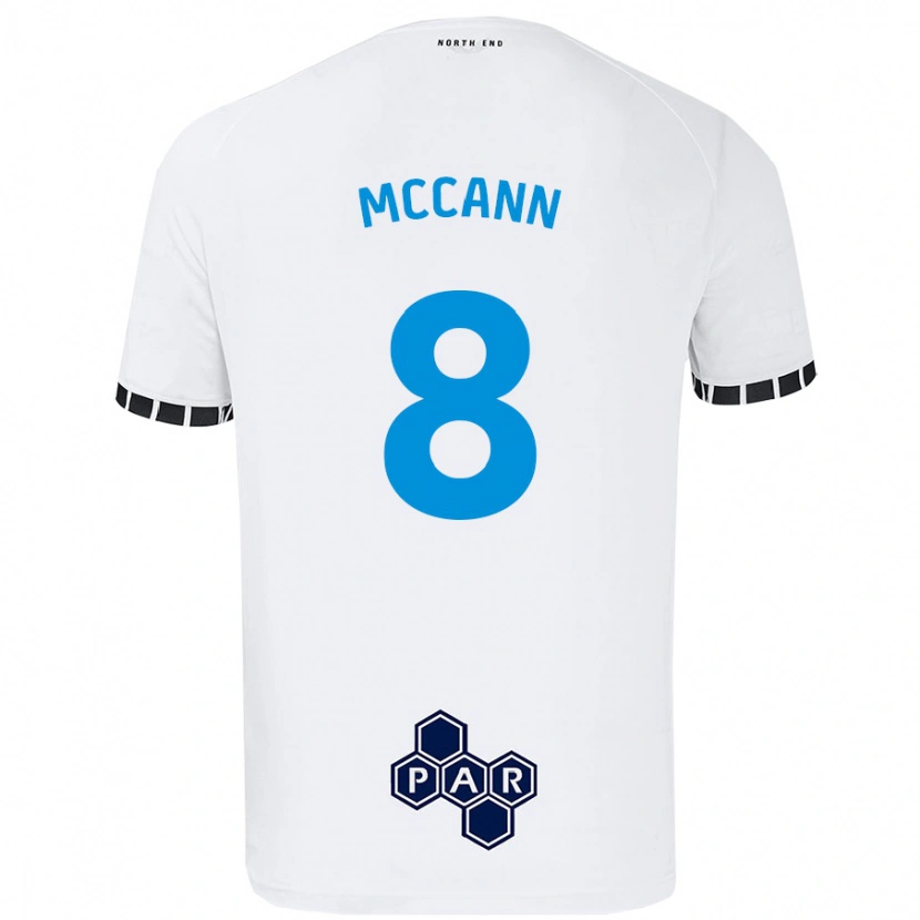 Danxen Homme Maillot Ali Mccann #8 Blanc Tenues Domicile 2024/25 T-Shirt