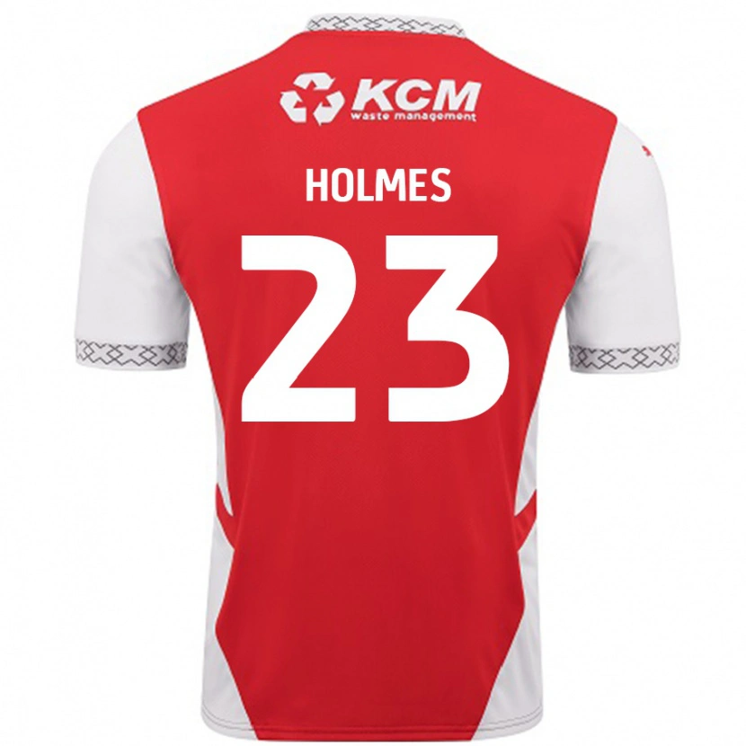 Danxen Homme Maillot Jack Holmes #23 Rouge Blanc Tenues Domicile 2024/25 T-Shirt