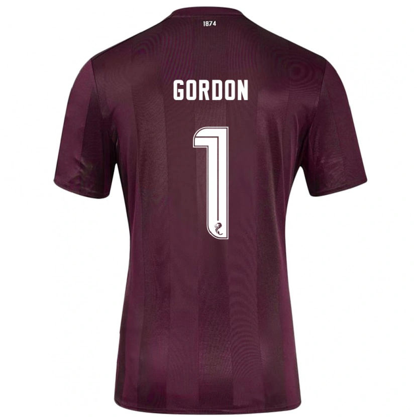 Danxen Homme Maillot Craig Gordon #1 Bordeaux Tenues Domicile 2024/25 T-Shirt