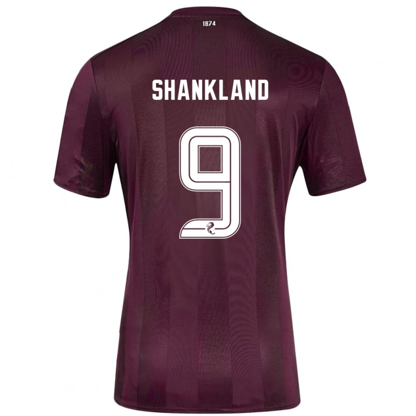 Danxen Homme Maillot Lawrence Shankland #9 Bordeaux Tenues Domicile 2024/25 T-Shirt