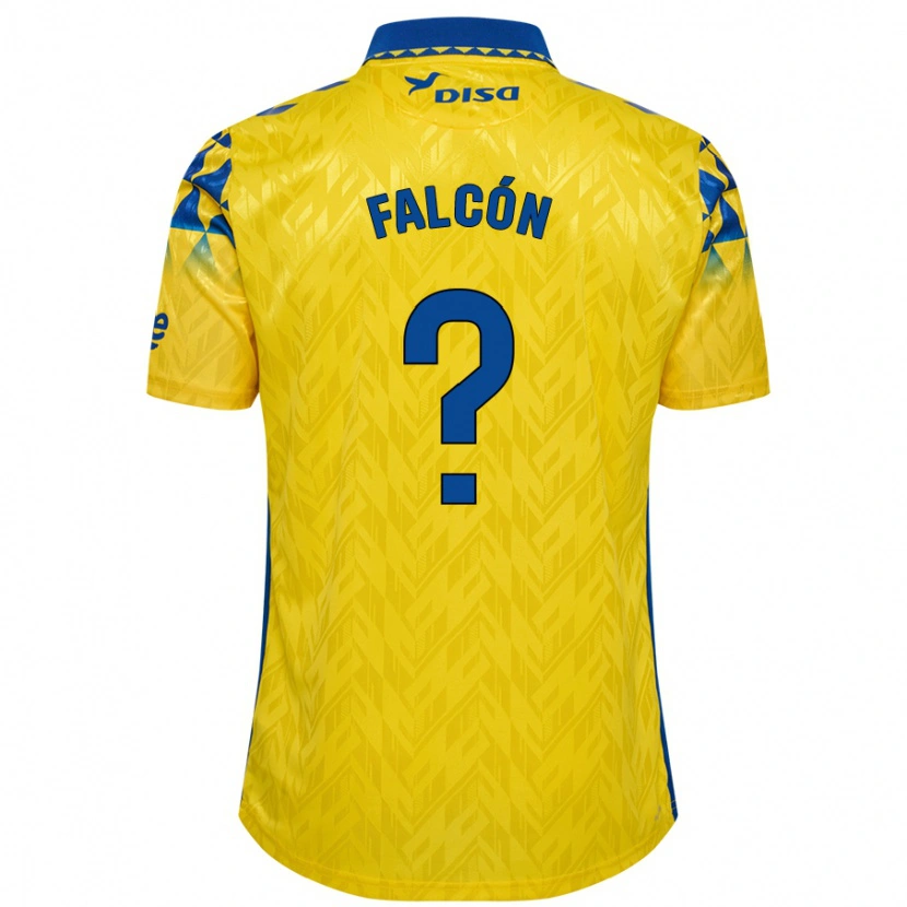 Danxen Homme Maillot Toni Falcón #0 Jaune Bleu Tenues Domicile 2024/25 T-Shirt