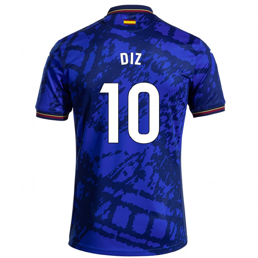 Danxen Homme Maillot Rafa Diz #10 Bleu Foncé Tenues Domicile 2024/25 T-Shirt