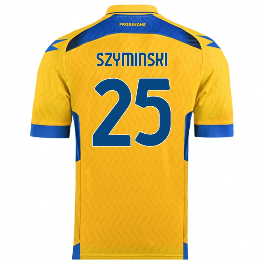 Danxen Homme Maillot Przemyslaw Szyminski #25 Jaune Tenues Domicile 2024/25 T-Shirt