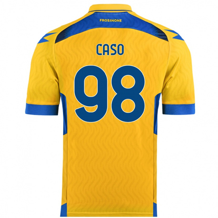 Danxen Homme Maillot Giuseppe Caso #98 Jaune Tenues Domicile 2024/25 T-Shirt