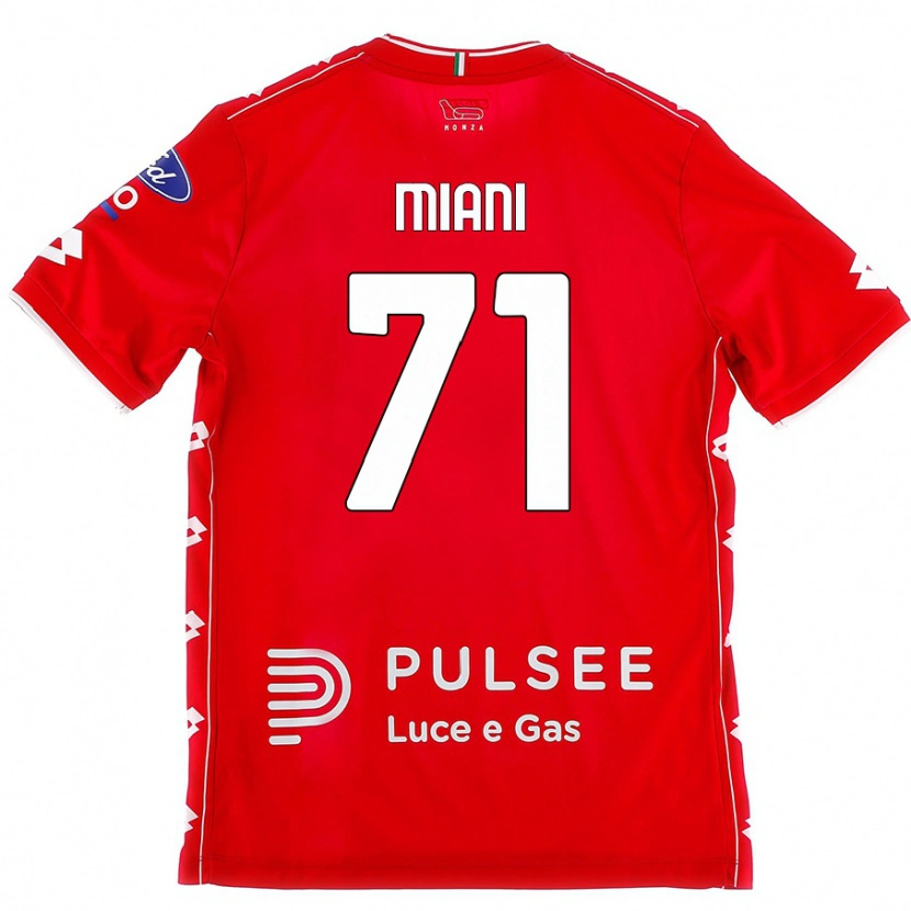 Danxen Homme Maillot Arthur Miani #71 Rouge Blanc Tenues Domicile 2024/25 T-Shirt