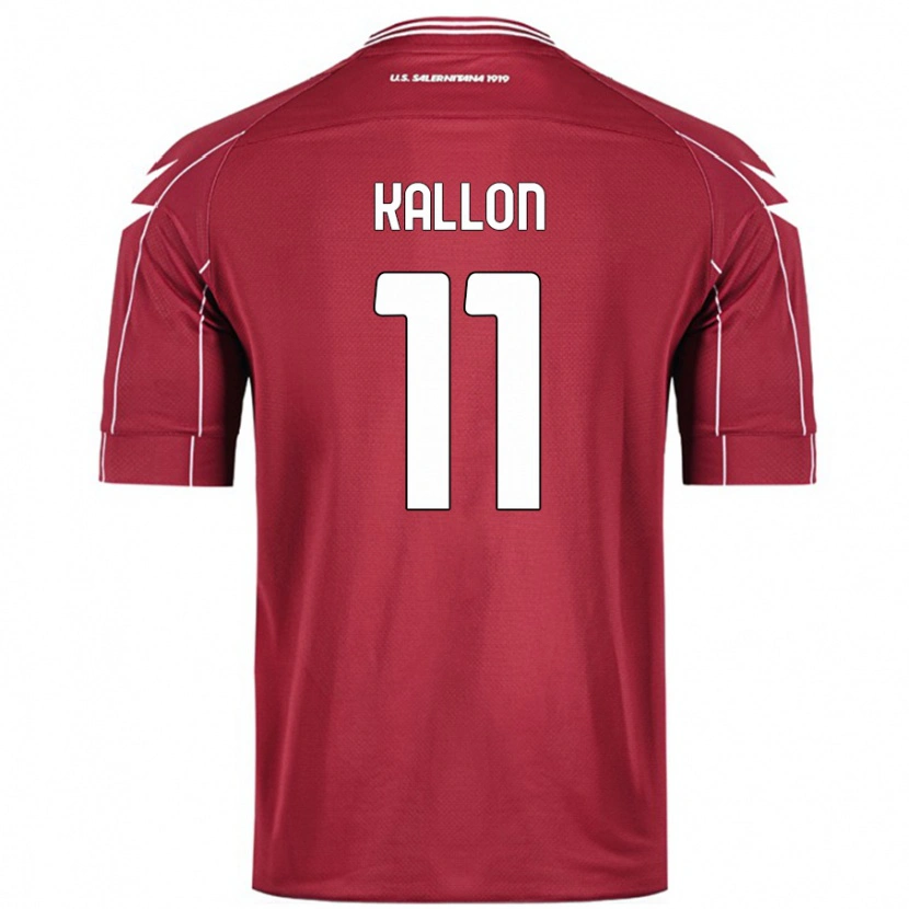 Danxen Homme Maillot Yayah Kallon #11 Bordeaux Tenues Domicile 2024/25 T-Shirt