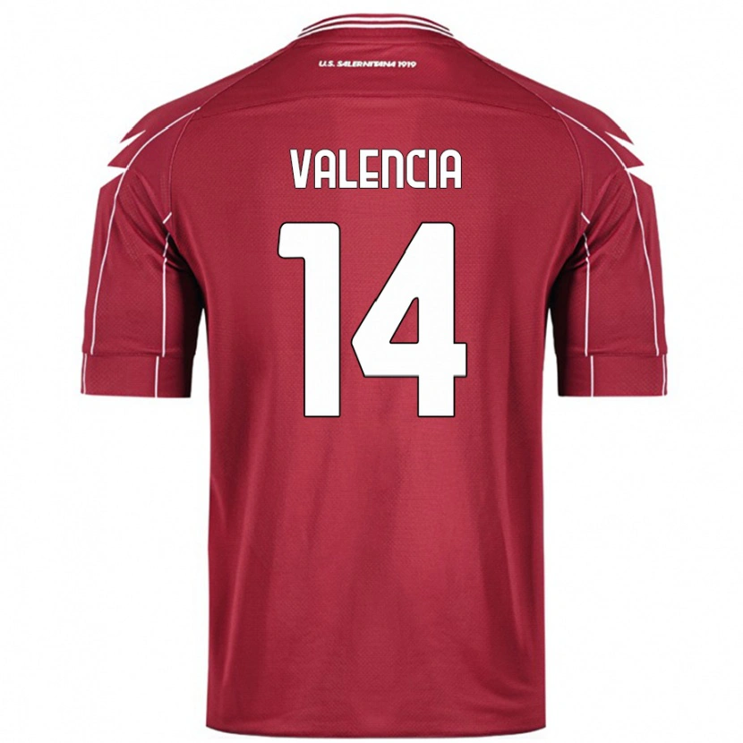 Danxen Homme Maillot Diego Valencia #14 Bordeaux Tenues Domicile 2024/25 T-Shirt