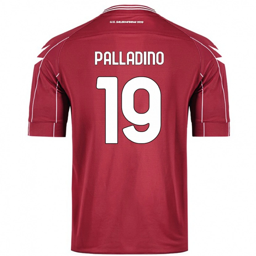 Danxen Homme Maillot Alfonso Palladino #19 Bordeaux Tenues Domicile 2024/25 T-Shirt