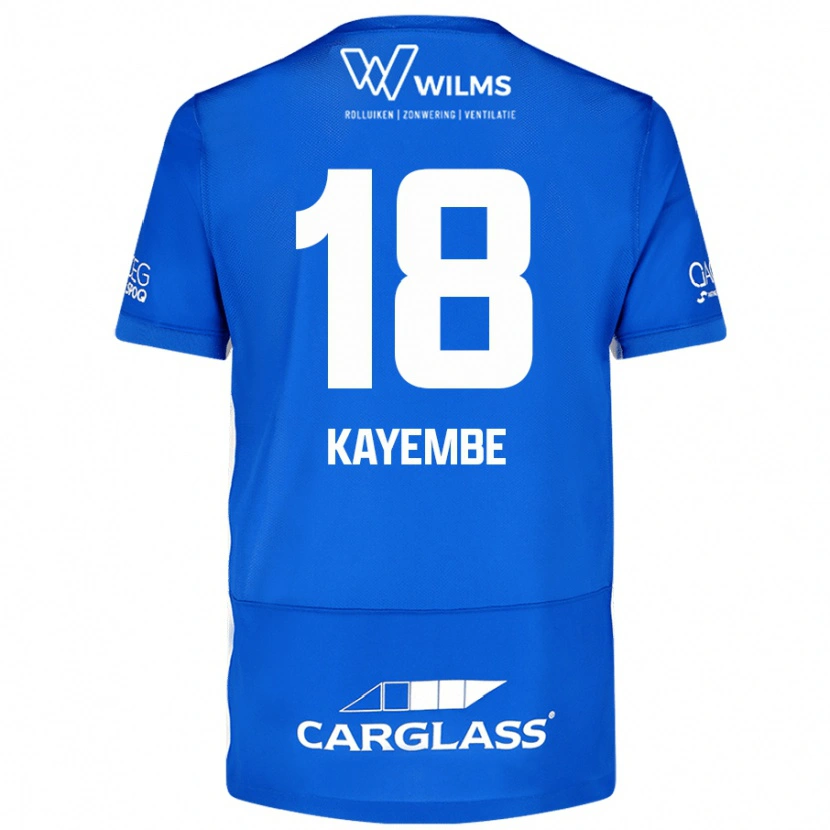 Danxen Homme Maillot Joris Kayembe #18 Bleu Tenues Domicile 2024/25 T-Shirt