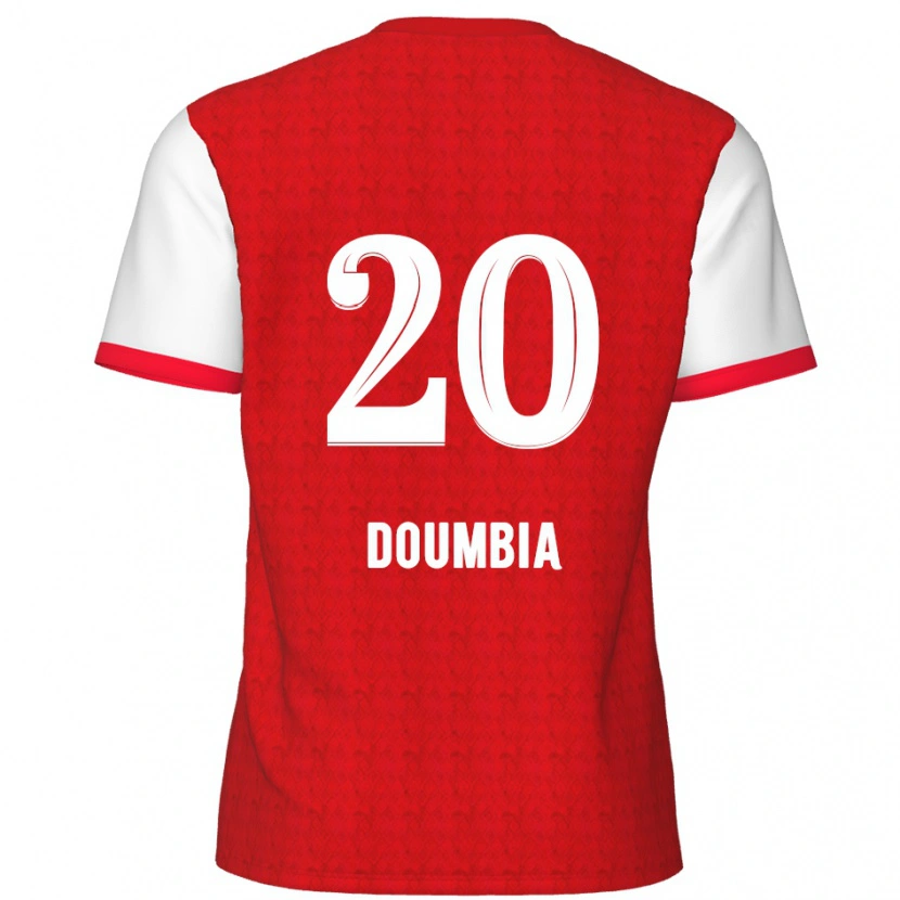 Danxen Homme Maillot Mahamadou Doumbia #20 Rouge Blanc Tenues Domicile 2024/25 T-Shirt