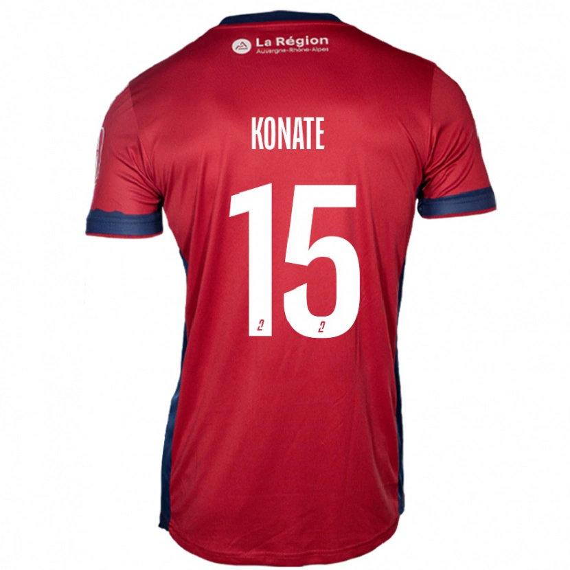 Danxen Homme Maillot Cheick Oumar Konaté #15 Bordeaux Clair Tenues Domicile 2024/25 T-Shirt